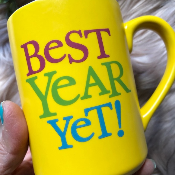 Best Year Yet Yellow-White Coffee Mug by Hallmark, New! - Picture 4 of 7